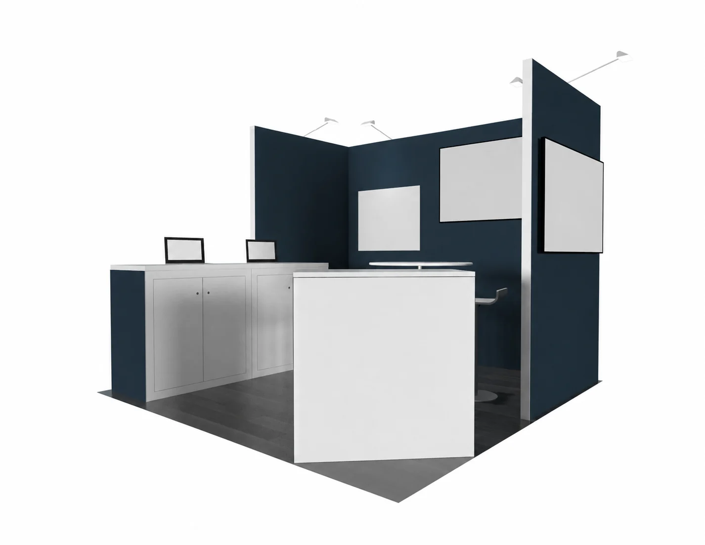 10x10 aerospace & defense trade show exhibit rental in New Orleans — Primary view at the New Orleans convention district
