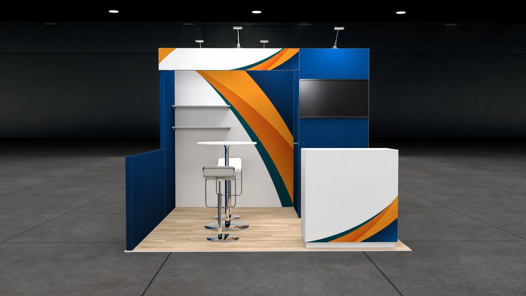 10x10 aerospace & defense trade show exhibit rental in New Orleans — Primary view at the New Orleans convention district