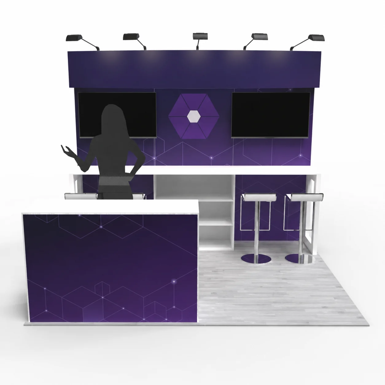 10x10 consumer products trade show exhibit rental in New Orleans — Primary view at the New Orleans convention district