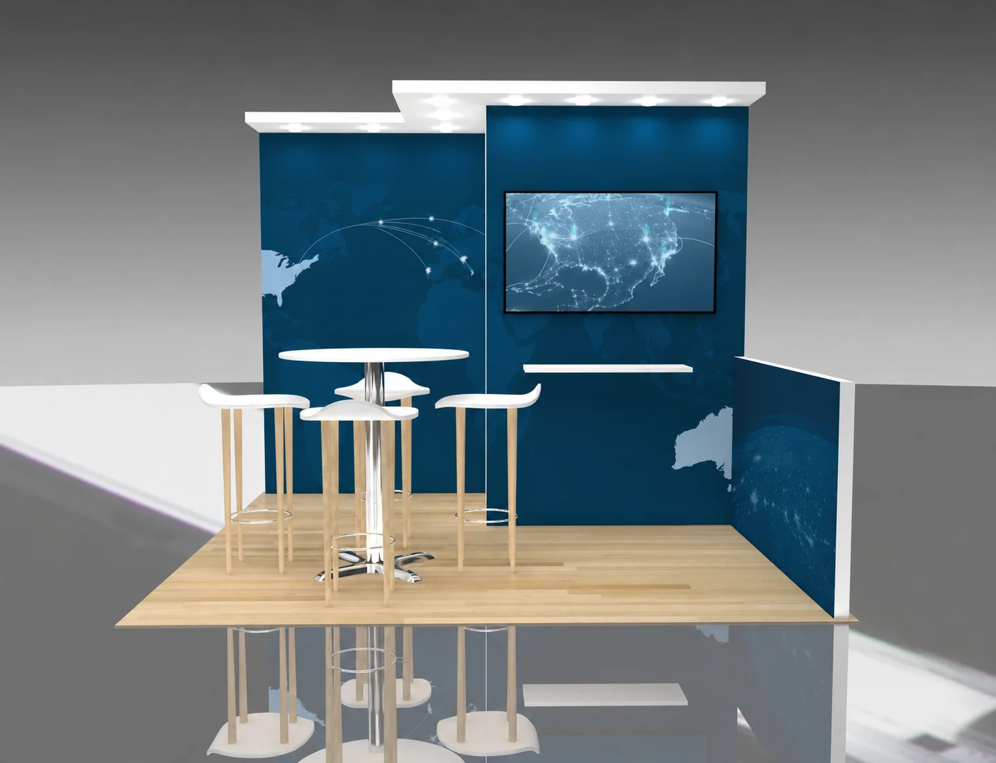 10x10 healthcare trade show exhibit rental in New Orleans — Primary view at the New Orleans convention district