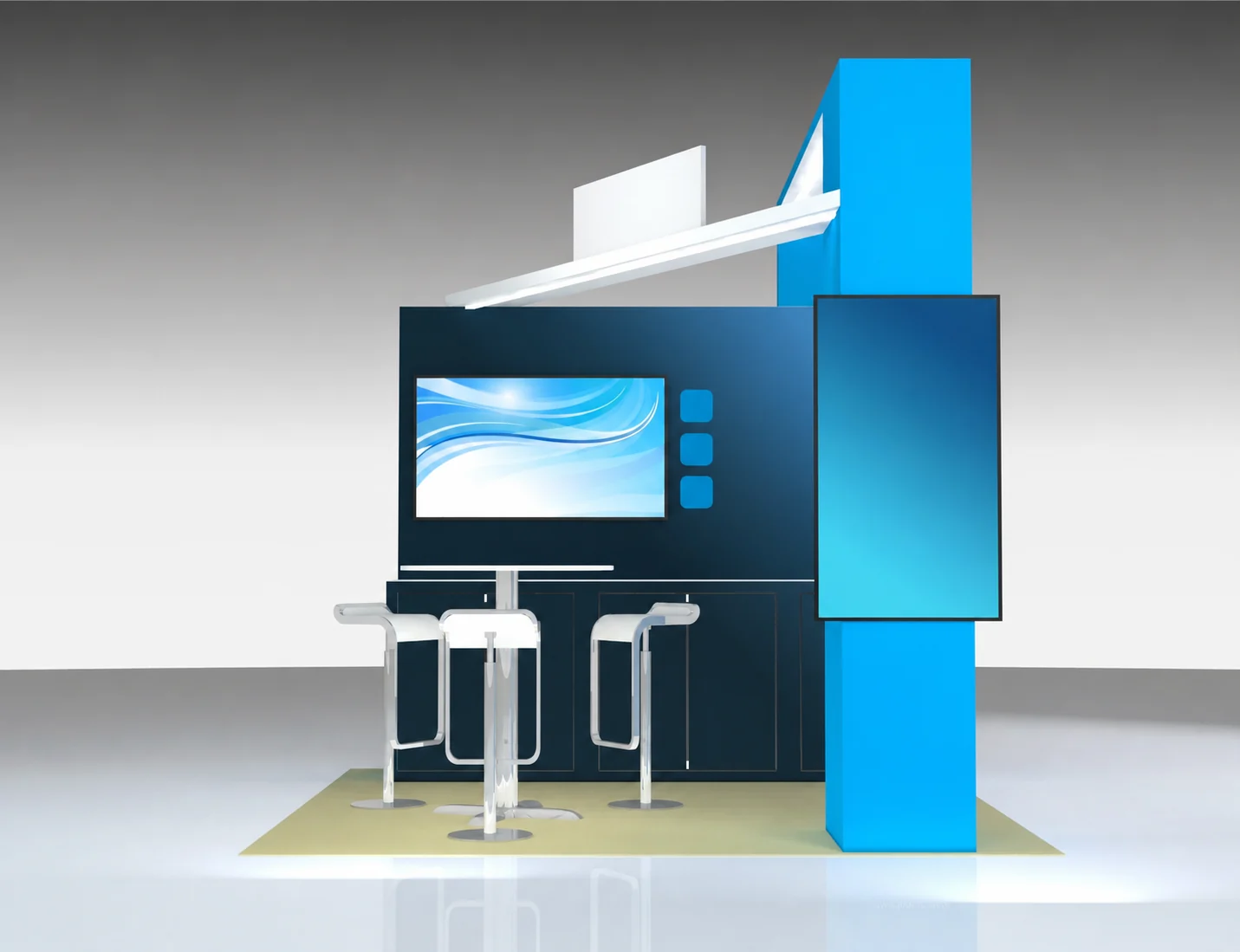 10x10 healthcare trade show exhibit rental in New Orleans — Primary view at the New Orleans convention district