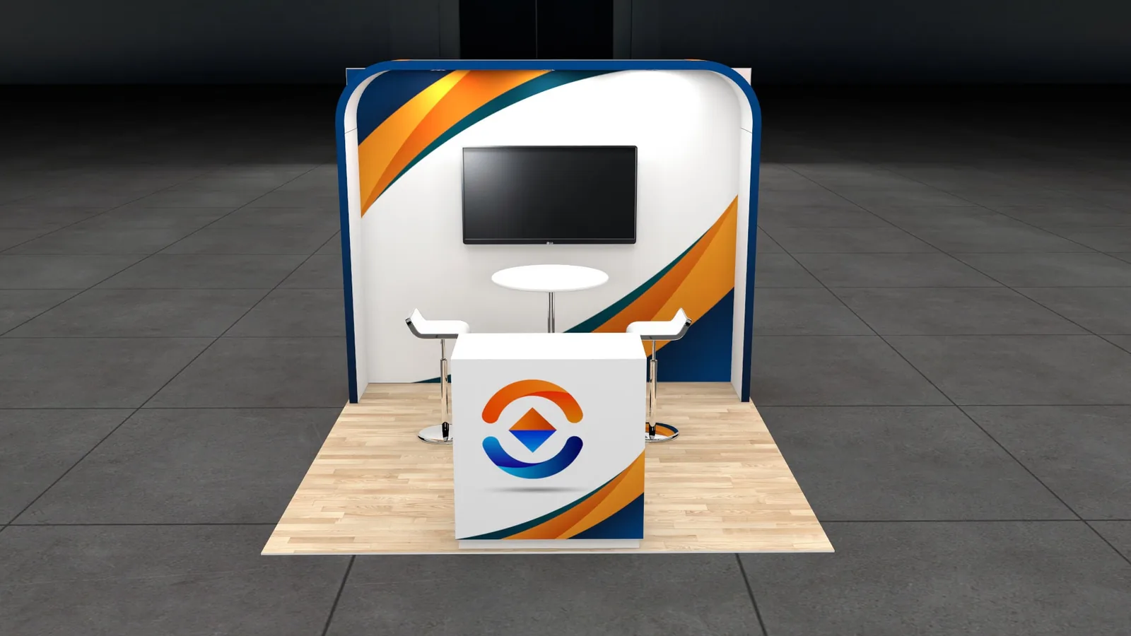 10x10 healthcare trade show exhibit rental in New Orleans — Primary view at the New Orleans convention district