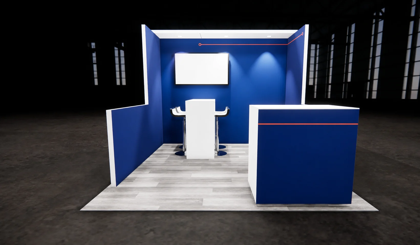 10x10 manufacturing trade show exhibit rental in New Orleans — Primary view at the New Orleans convention district