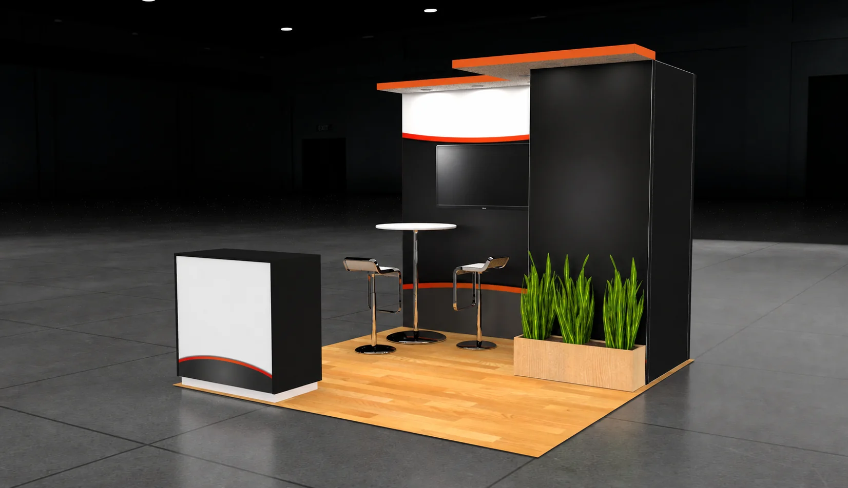 10x10 manufacturing trade show exhibit rental in New Orleans — Primary view at the New Orleans convention district