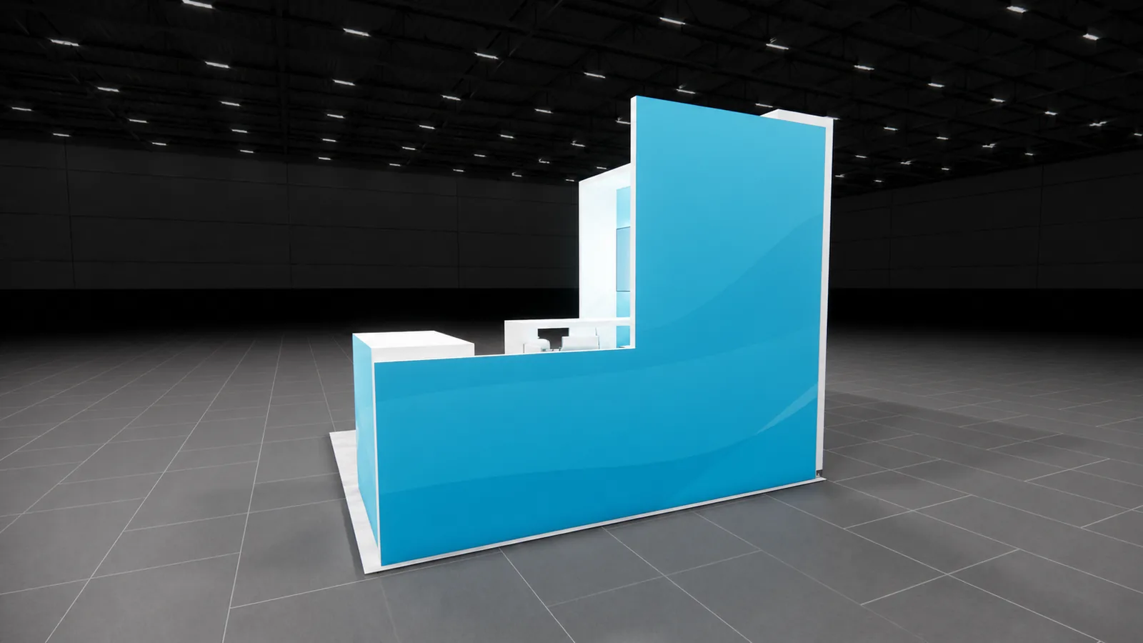10x10 technology inline trade show exhibit rental in New Orleans — Primary view at the New Orleans convention district