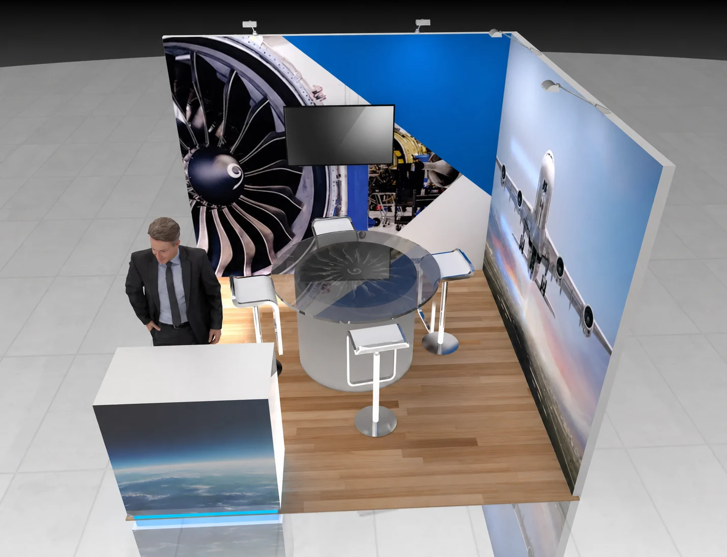 10x10 technology trade show exhibit rental in New Orleans — Primary view at the New Orleans convention district