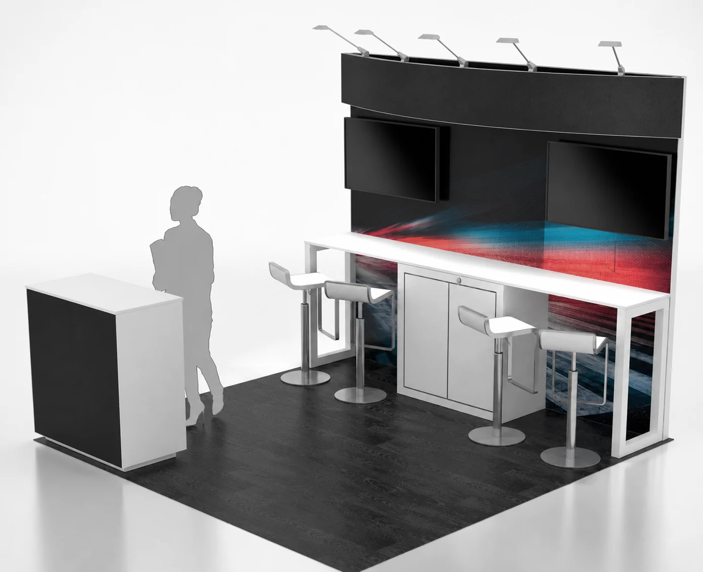 10x10 technology trade show exhibit rental in New Orleans — Primary view at the New Orleans convention district