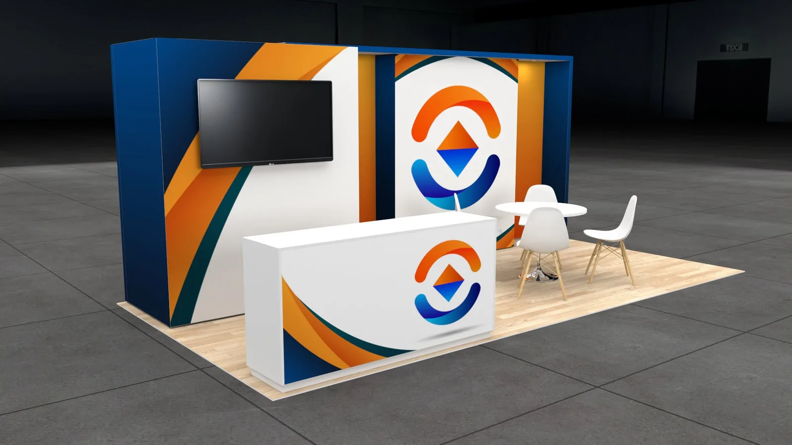 10x20 aerospace & defense trade show exhibit rental in New Orleans — Primary view at the New Orleans convention district