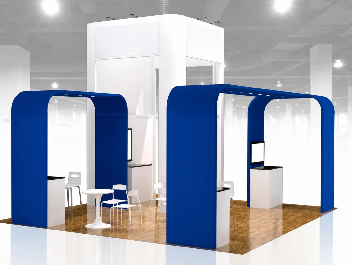 20x20 aerospace & defense trade show exhibit rental in New Orleans — Primary view at the New Orleans convention district