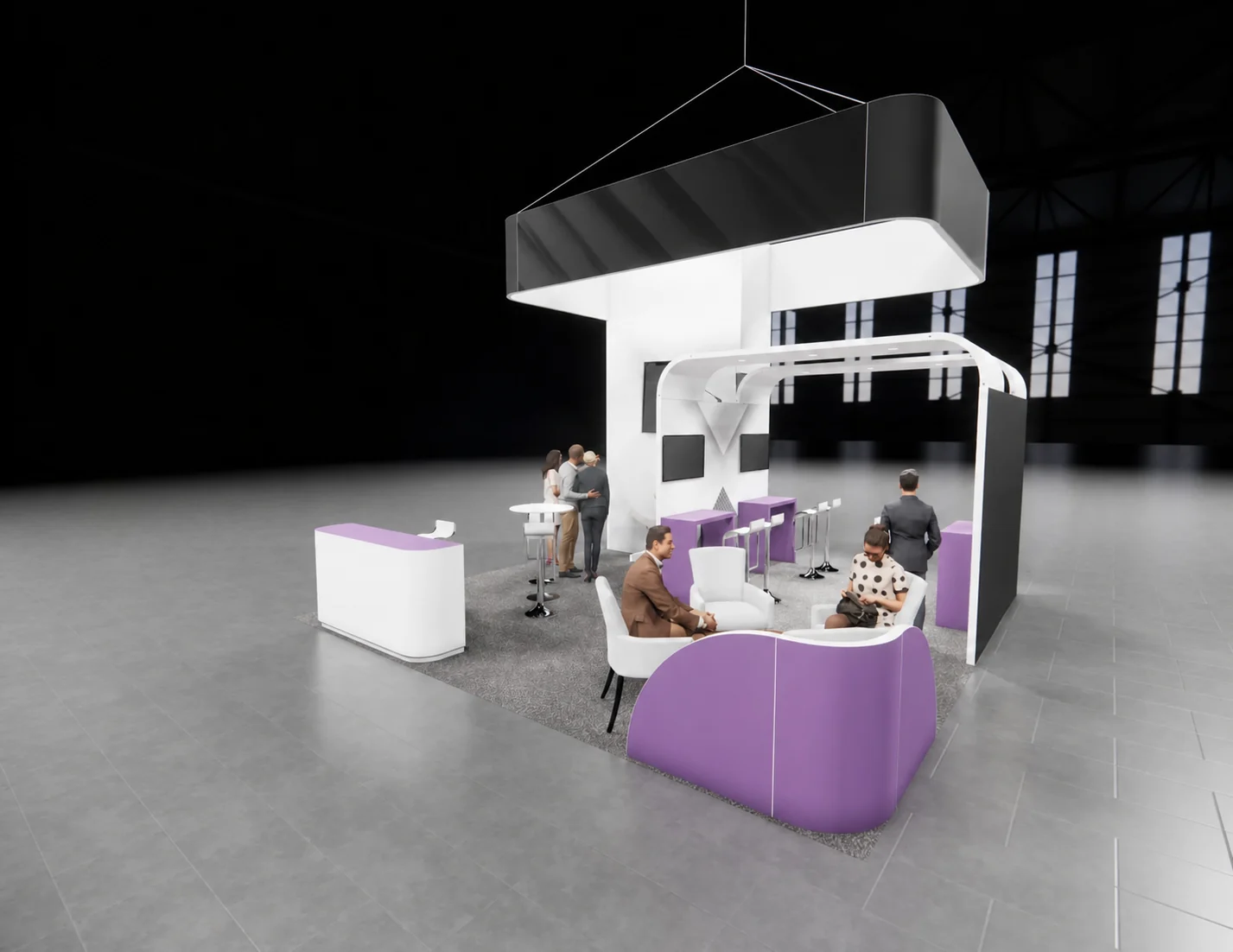 20x20 aerospace & defense trade show exhibit rental in New Orleans — Primary view at the New Orleans convention district