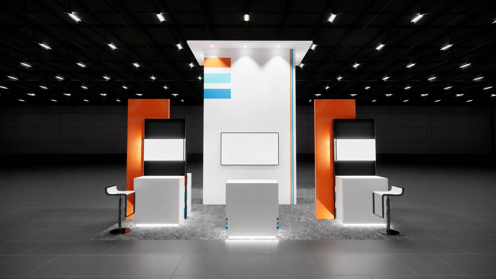 20x20 aerospace & defense trade show exhibit rental in New Orleans — Primary view at the New Orleans convention district