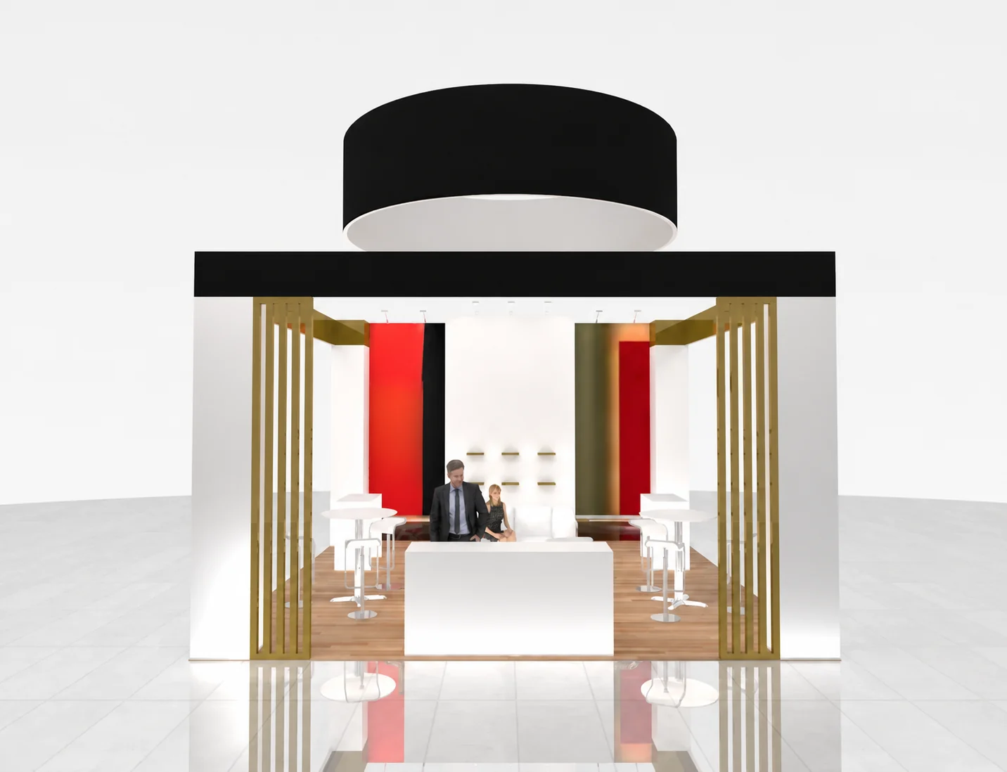 20x20 aerospace & defense trade show exhibit rental in New Orleans — Primary view at the New Orleans convention district