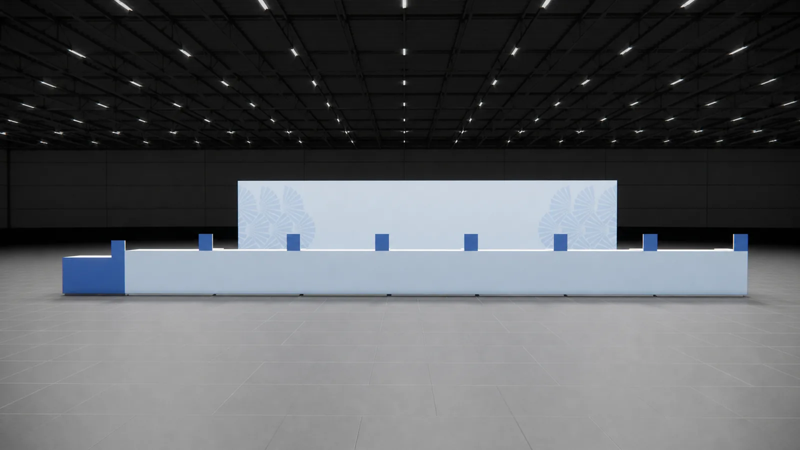 20x40 education and government island trade show exhibit rental in New Orleans — Primary view at the New Orleans convention district