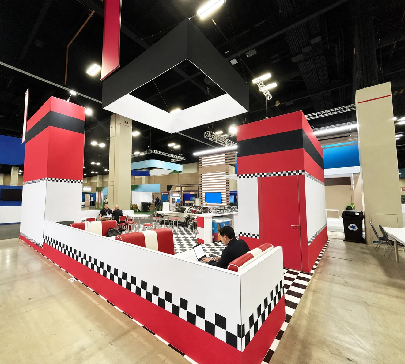30x30 aerospace & defense trade show exhibit rental in New Orleans — Primary view at the New Orleans convention district