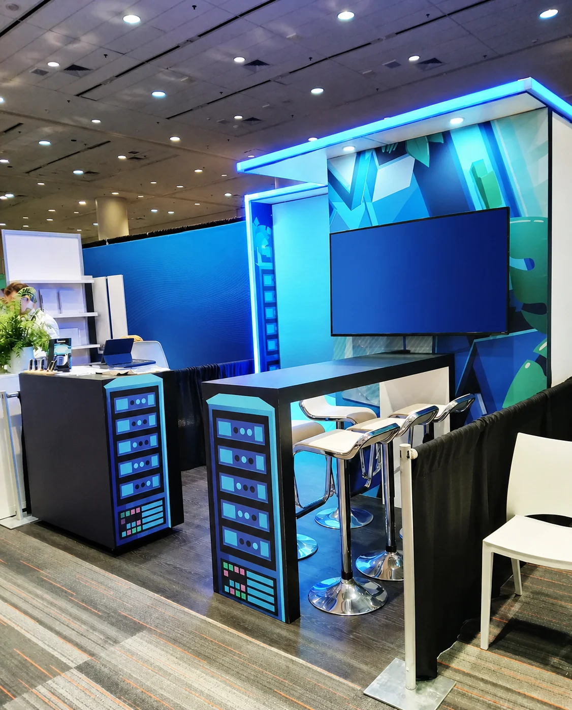30x40 consumer products trade show exhibit rental in New Orleans — Primary view at the New Orleans convention district