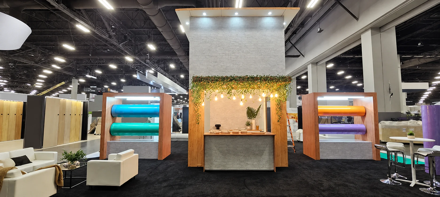 30x40 consumer products trade show exhibit rental in New Orleans — Primary view at the New Orleans convention district