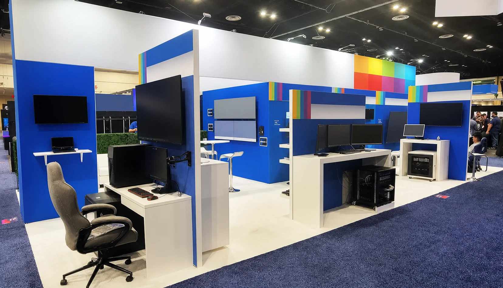40x40 aerospace & defense trade show exhibit rental in New Orleans — Primary view at the New Orleans convention district